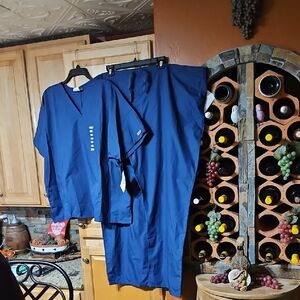 Cherokee Workwear Navy Blue Scrubs Scrub Set NWT